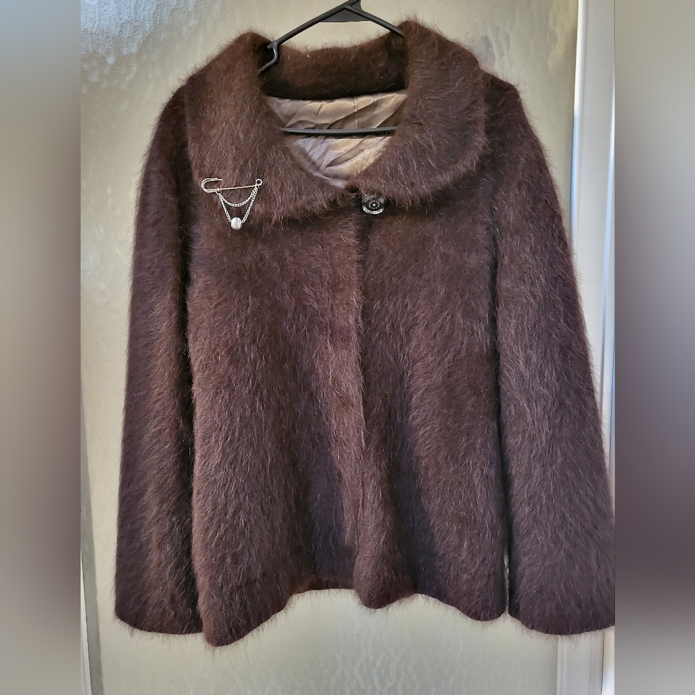 Warm faux fur coat